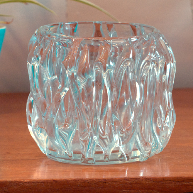 Glazen waxinelicht houder of houder voor kleine kaarsjes